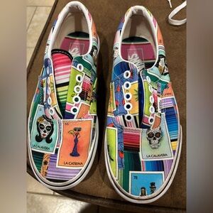 Vans Kids Colorful Graphic Slip-On Shoes